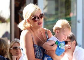 Tori Spelling And Family Out In Malibu (No France And No Germany)
